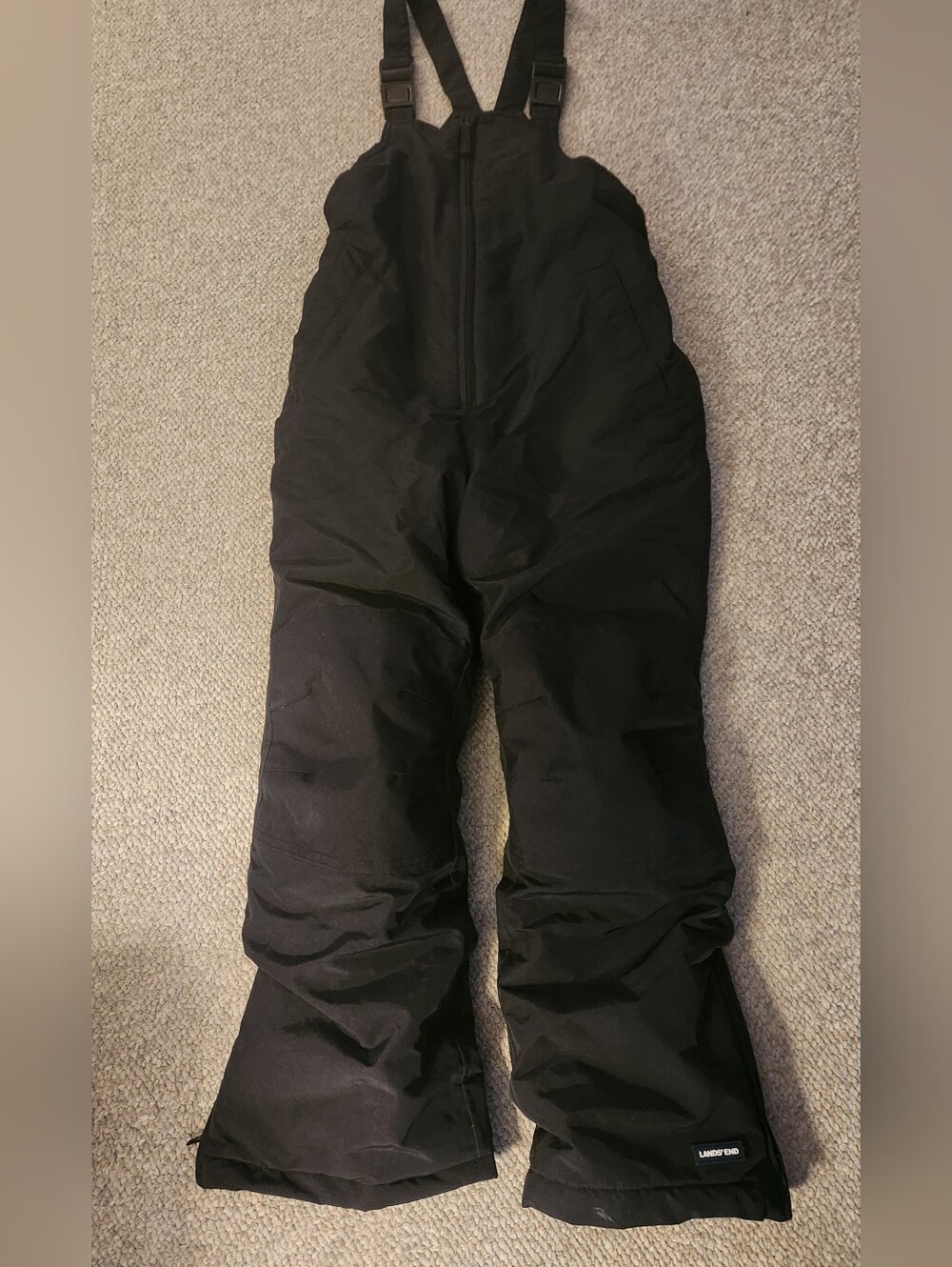 Lands End Unisex All Black Ski/Snow Pants